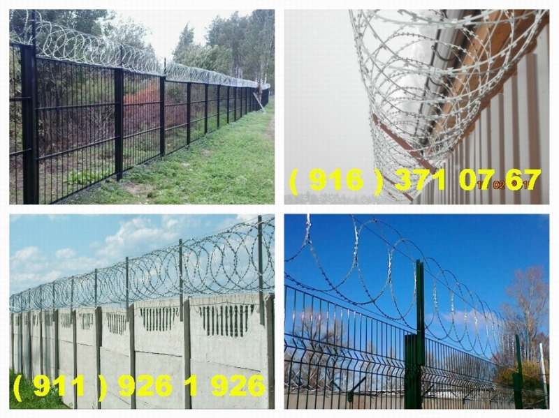 Колючая проволока Егоза в Рязани. Монтаж. Поставка материалов.